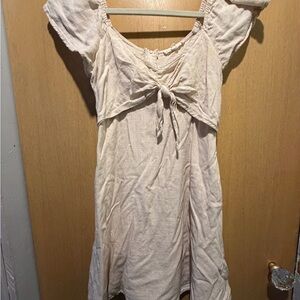 Tan Dress with tye in front